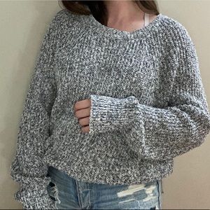 Gray Free People Loose Knit Sweater Size Large
